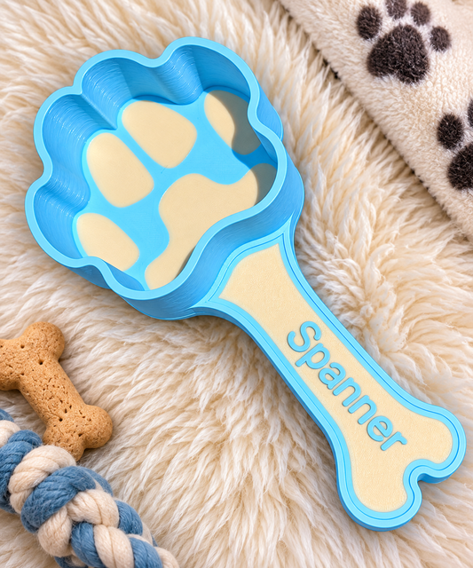 Personalised 3D printed dog food scoop